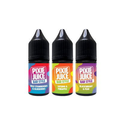 10mg Pixie Juice Bar Style Nic Salt 10ml (50VG/50PG) - Flavour: Wild Strawberries & Blueberries