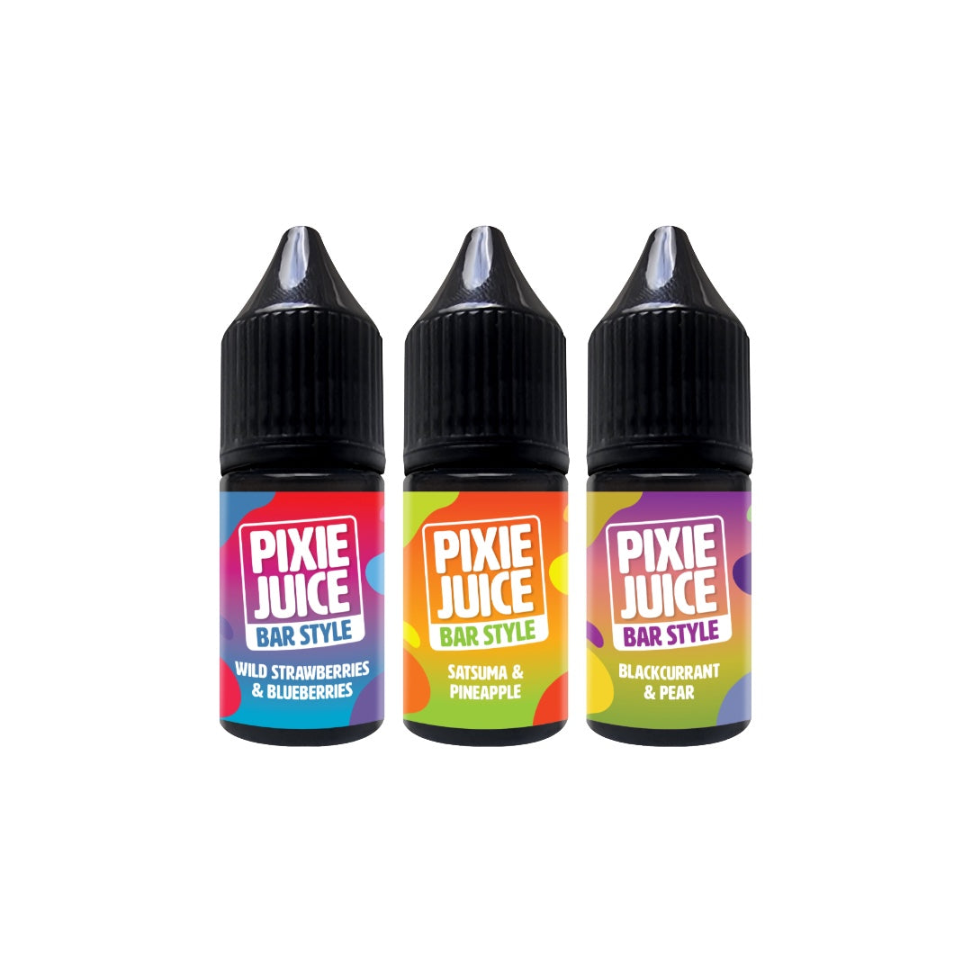 20mg Pixie Juice Bar Style Nic Salt 10ml (50VG/50PG) - Flavour: Wild Strawberries & Blueberries