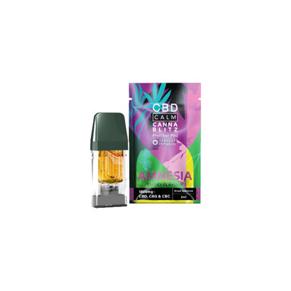 CBD Calm CANNABLITZ 1800mg CBD + CBG + CBC Prefilled Pod - Flavour: Strawberry Shortcake