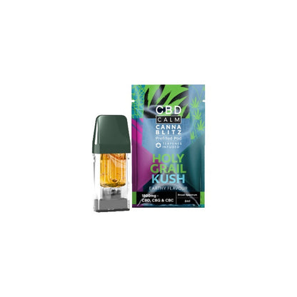 CBD Calm CANNABLITZ 1800mg CBD + CBG + CBC Prefilled Pod - Flavour: Strawberry Shortcake