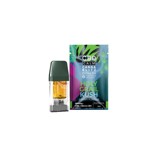 CBD Calm CANNABLITZ 1800mg CBD + CBG + CBC Prefilled Pod - Flavour: OG Kush