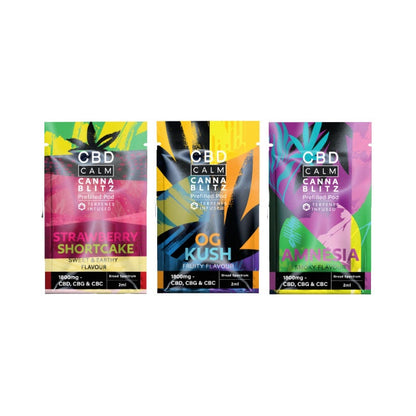 CBD Calm CANNABLITZ 1800mg CBD + CBG + CBC Prefilled Pod - Flavour: Strawberry Shortcake