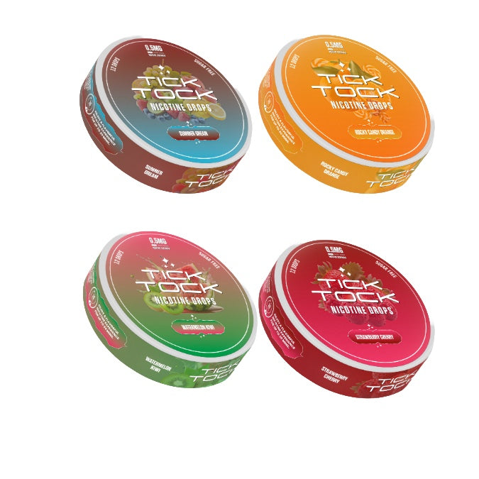 0.5mg Tick Tock Nicotine Candy - 12 Drops - Flavour: Lemon Lime Cherry Fizz