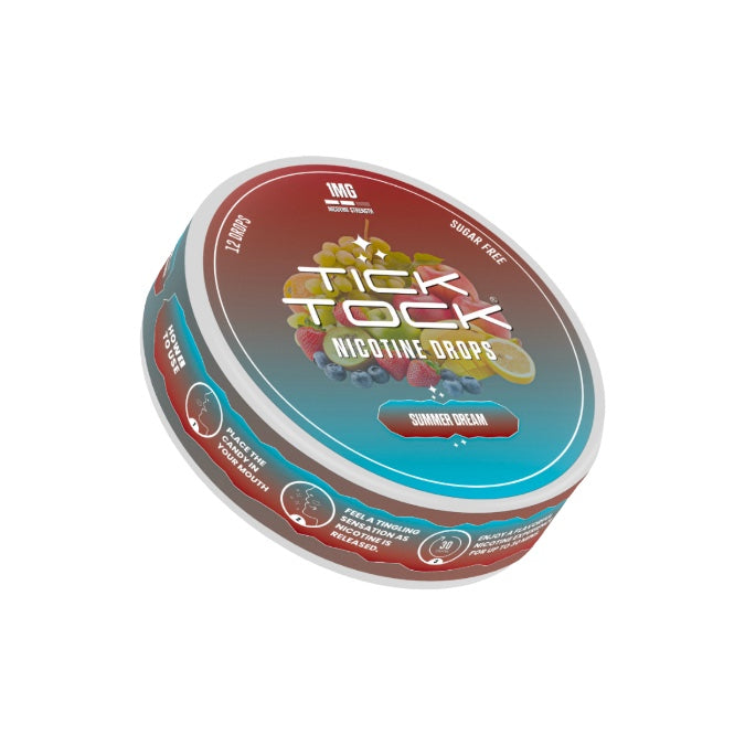 1mg Tick Tock Nicotine Candy - 12 Drops - Flavour: Raspberry Cherry