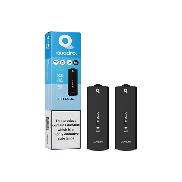 20mg Quadro 2.4k Replacement Pods - 2ml - Flavour: Watermelon Ice