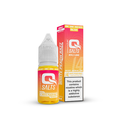 10mg Q Salts Nic Salts 10ml (50VG/50PG) - Flavour: Apple Peach Chew