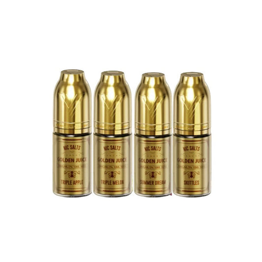 20mg Vaplay Golden Juice 10ml Nic Salt (50VG/50PG) - Flavour: Triple Apple