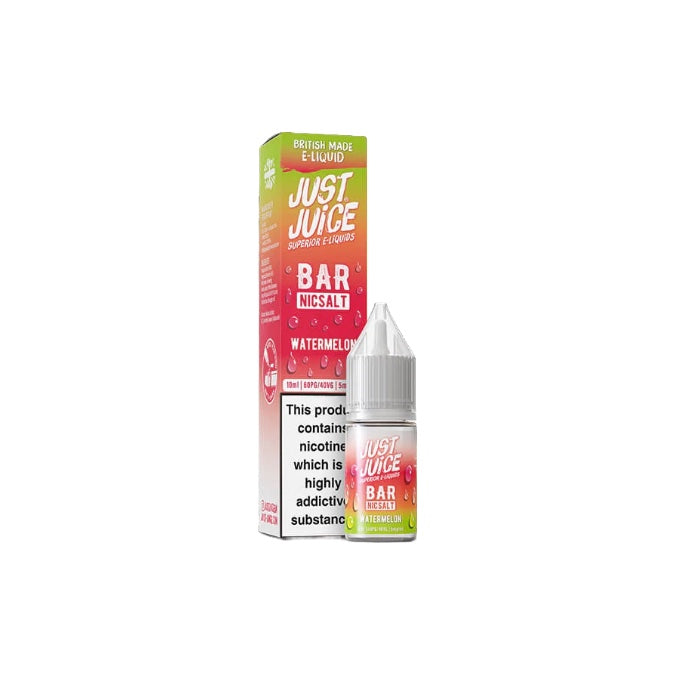 5mg Just Juice Bar 10ml Nic Salt (40VG/60PG) - Flavour: Watermelon