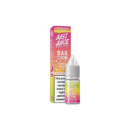 5mg Just Juice Bar 10ml Nic Salt (40VG/60PG) - Flavour: Vanilla Rhubarb