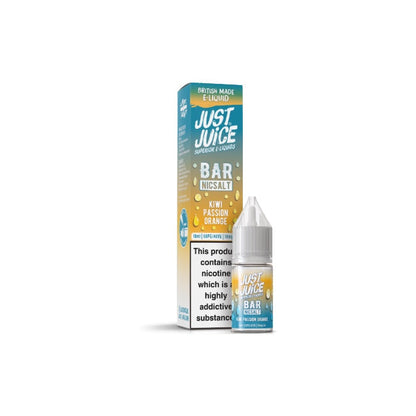 10mg Just Juice Bar 10ml Nic Salt (40VG/60PG) - Flavour: Orange & Clementine