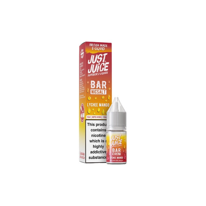 10mg Just Juice Bar 10ml Nic Salt (40VG/60PG) - Flavour: Vanilla Rhubarb