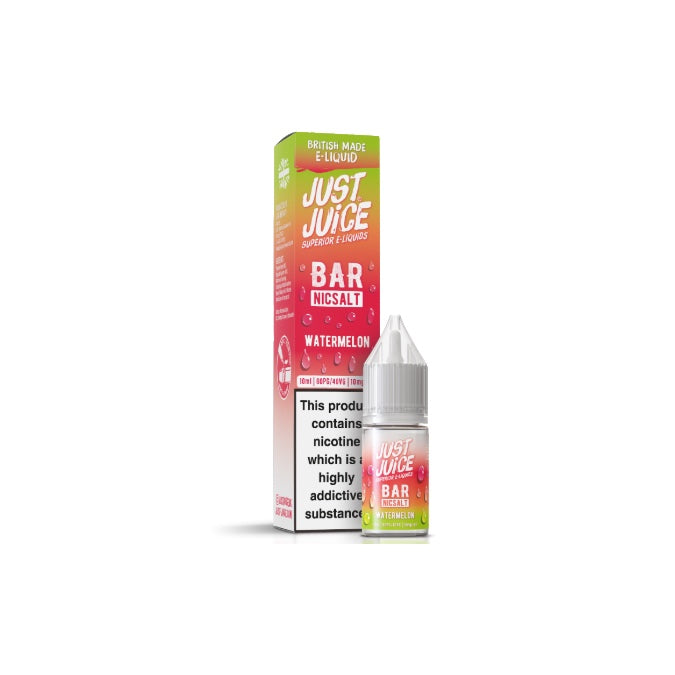 10mg Just Juice Bar 10ml Nic Salt (40VG/60PG) - Flavour: Watermelon