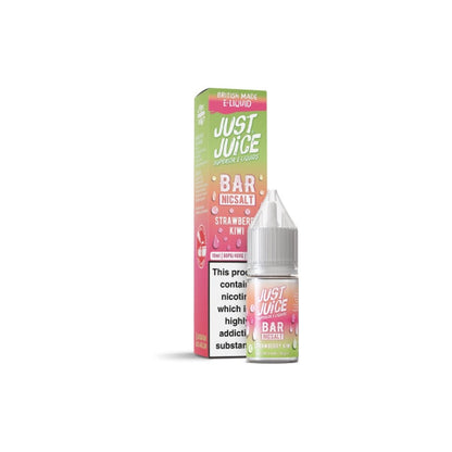 10mg Just Juice Bar 10ml Nic Salt (40VG/60PG) - Flavour: Strawberry Kiwi