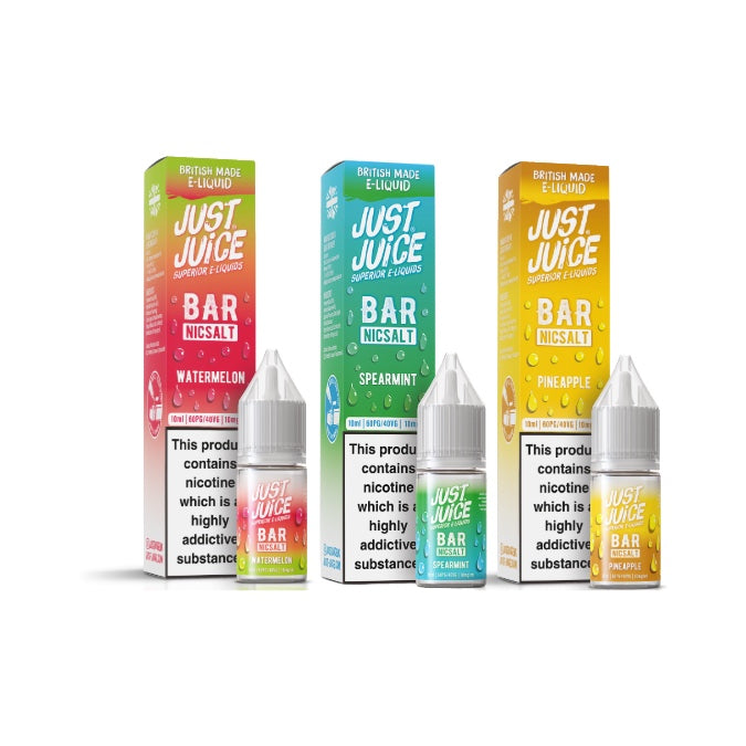 10mg Just Juice Bar 10ml Nic Salt (40VG/60PG) - Flavour: Lemon & Lime