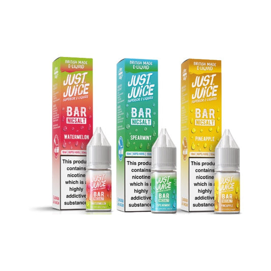 10mg Just Juice Bar 10ml Nic Salt (40VG/60PG) - Flavour: Strawberry Kiwi