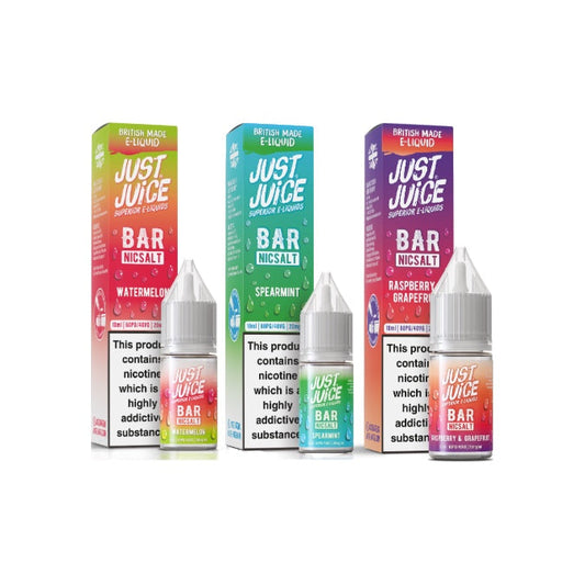 20mg Just Juice Bar 10ml Nic Salt (40VG/60PG) - Flavour: Tropical Peach