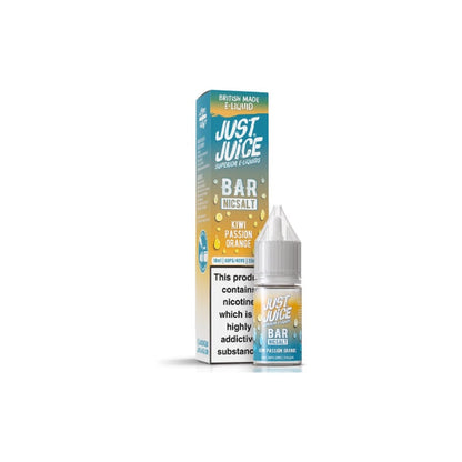 20mg Just Juice Bar 10ml Nic Salt (40VG/60PG) - Flavour: Vanilla Rhubarb