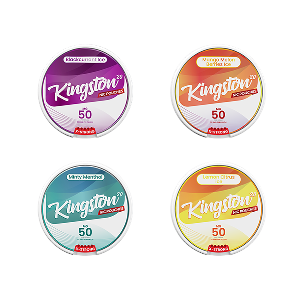 50mg Kingston Nicotine Pouches - 20 Pouches - Flavour: Fresh Mint