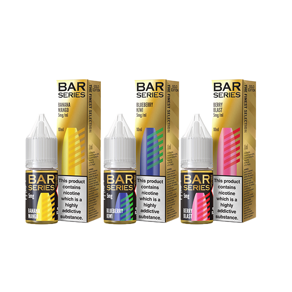 5mg Bar Series Gold Edition Nic Salt 10ml (50VG/50PG) - Flavour: Apple Watermelon