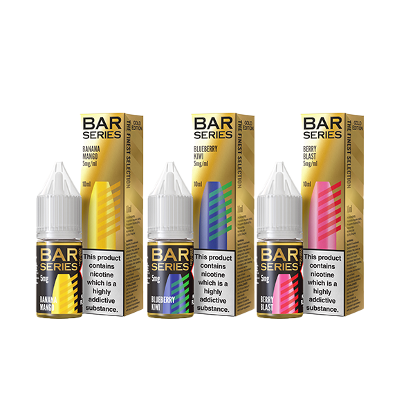 5mg Bar Series Gold Edition 10ml Nic Salt (50VG/50PG) - Flavour: Pineapple Peach Watermelon