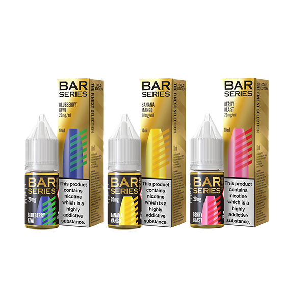 20mg Bar Series Gold Edition Nic Salt 10ml (50VG/50PG) - Flavour: Pineapple Peach Watermelon