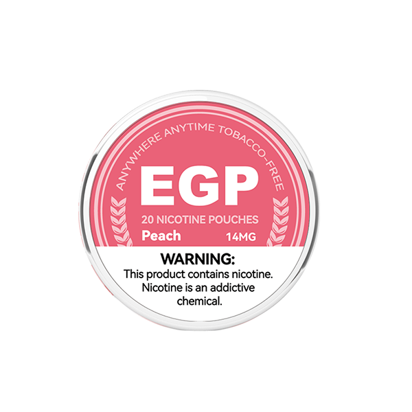 14mg EGP Nicotine Pouches - 20 Pouches - Flavour: Peach