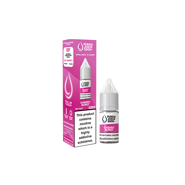 10mg Pukka Juice 5000+ 10ml Nic Salt (50VG/50PG) - Flavour: Lemon & Lime