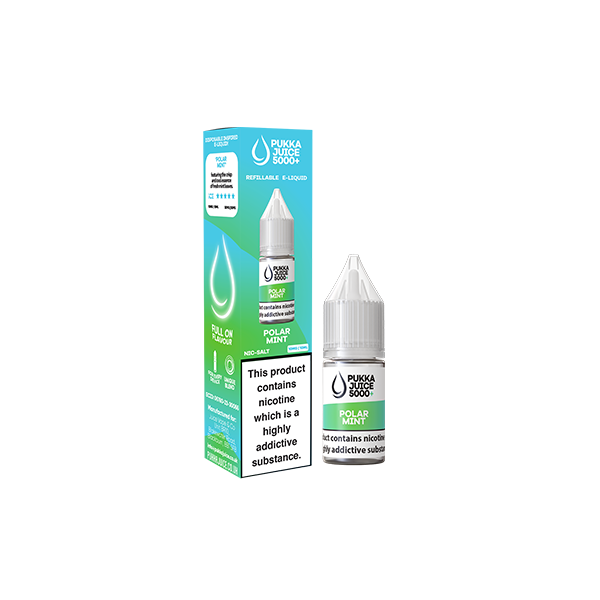 10mg Pukka Juice 5000+ 10ml Nic Salt (50VG/50PG) - Flavour: Lemon & Lime