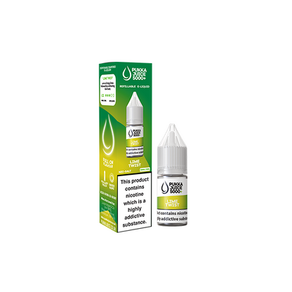 10mg Pukka Juice 5000+ 10ml Nic Salt (50VG/50PG) - Flavour: Lemon & Lime