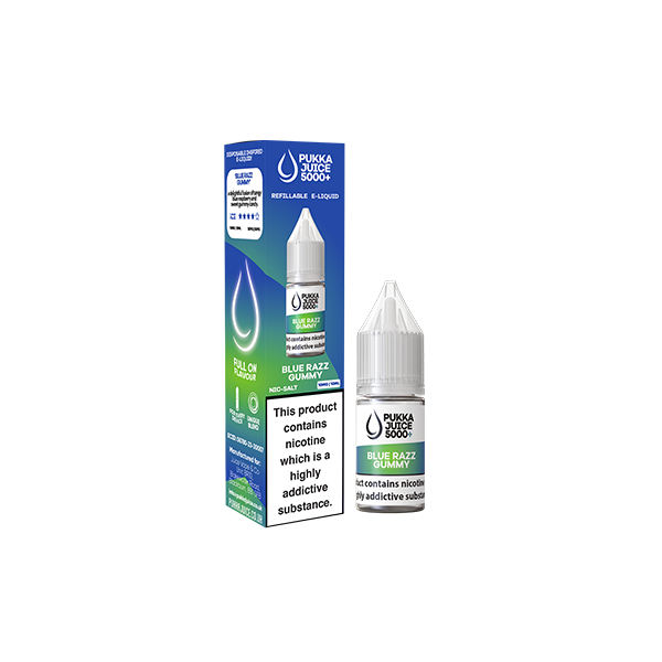 10mg Pukka Juice 5000+ 10ml Nic Salt (50VG/50PG) - Flavour: Lemon & Lime