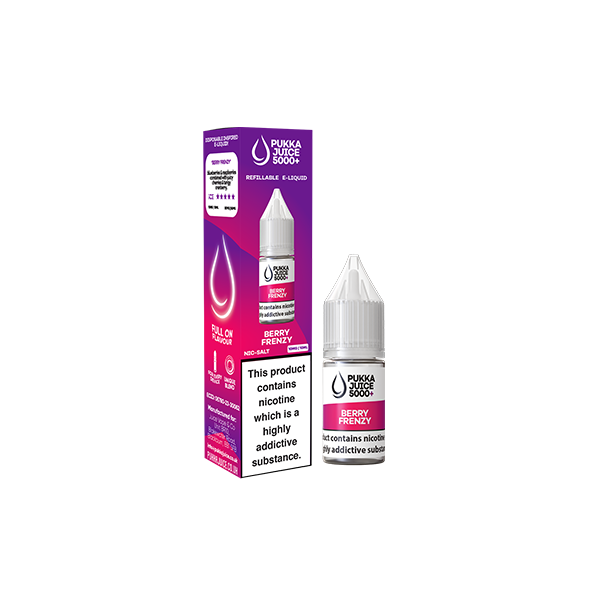 10mg Pukka Juice 5000+ 10ml Nic Salt (50VG/50PG) - Flavour: Lemon & Lime