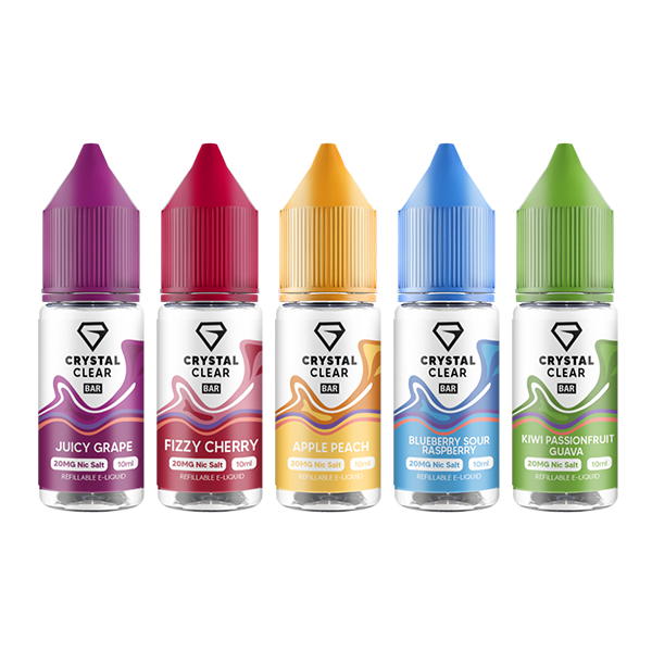 10mg Crystal Clear Nic Salt 10ml (50VG/50PG) - Flavour: Strawberry Watermelon Ice