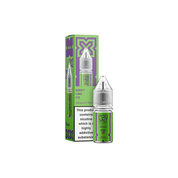 10mg Pod Salt Nexus 10ml Nic Salt (50VG/50PG) - Flavour: Pink Purple Lemonade