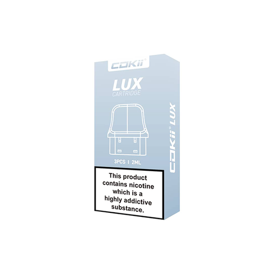 Cokii Lux Replacement Pods 3 Pack 2ml (0.6Ohm, 0.8Ohm, 1.0Ohm) - Resistance: 1.0 Ohms