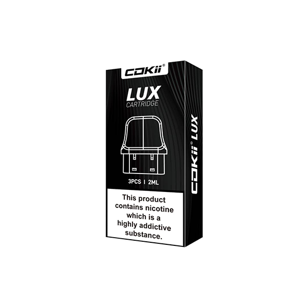 Cokii Lux Replacement Pods 3 Pack 2ml (0.6Ohm, 0.8Ohm, 1.0Ohm) - Resistance: 1.0 Ohms