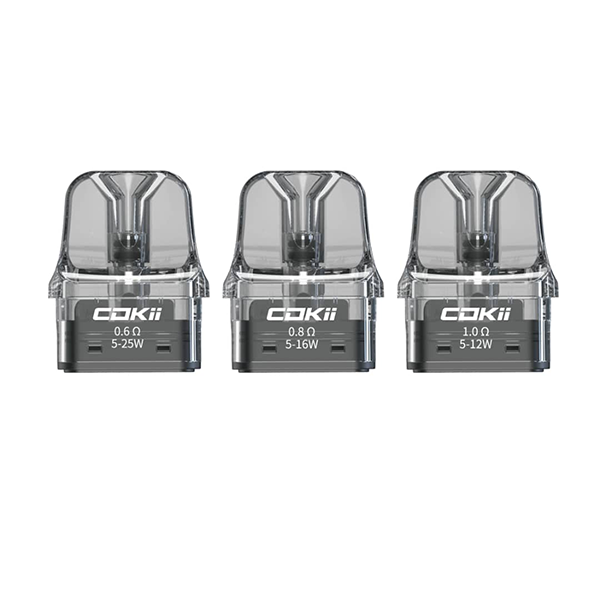 Cokii Lux Replacement Pods 2ml - 3 Pcs (0.6Ohm, 0.8Ohm, 1.0Ohm) - Resistance: 0.8 Ohms