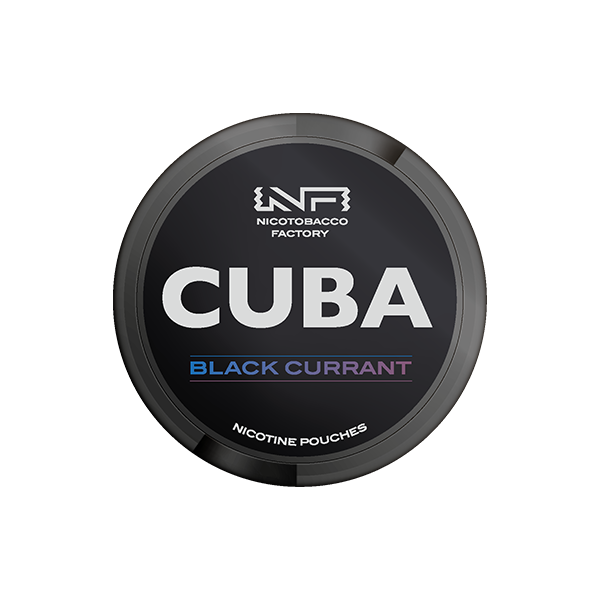 43mg CUBA Black Nicotine Pouches - 25 Pouches - Flavour: Blackcurrant