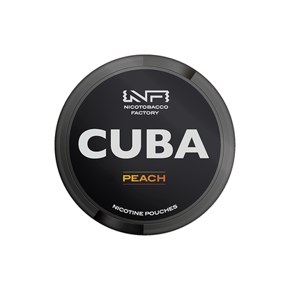 43mg CUBA Black Nicotine Pouches - 25 Pouches - Flavour: Peach