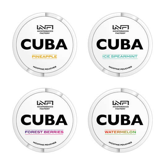 16mg CUBA White Nicotine Pouches - 25 Pouches - Flavour: Apple Juice