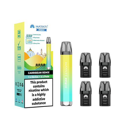20mg Hayati Remix 4in1 2400 Pod Kit 2400 Puffs - Flavour: California Remix