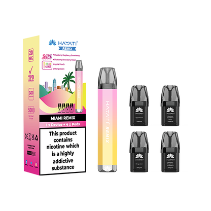 20mg Hayati Remix 4in1 2400 Pod Kit 2400 Puffs - Flavour: Tokyo Remix