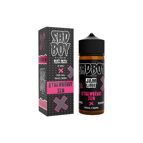 0mg Sadboy 100ml Shortfill (70VG/30PG) - Flavour: Strawberry Granola