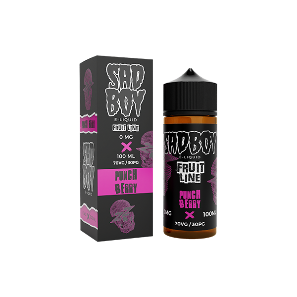 0mg Sadboy 100ml Shortfill (70VG/30PG) - Flavour: Strawberry Blood Ice