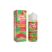 0mg Cloud Nurdz Bar Juice 100ml Shortfill (50VG/50PG) - Flavour: Iced Sour Watermelon Strawberry