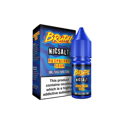 20mg Just Juice Brutal Drinks 10ml Nic Salt (50VG/50PG) - Flavour: Raspberry Sour