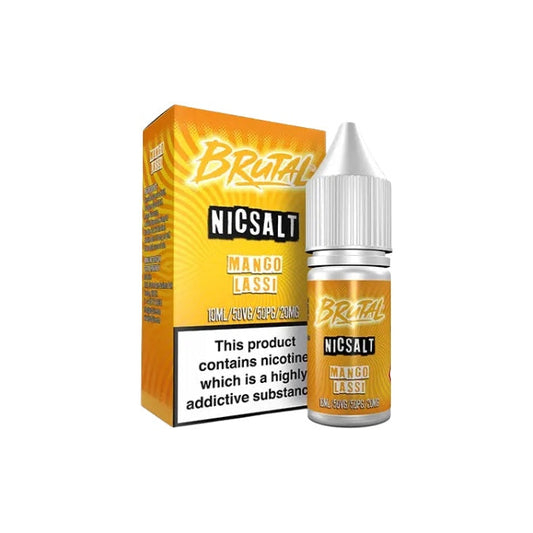 20mg Just Juice Brutal Drinks 10ml Nic Salt (50VG/50PG) - Flavour: Rhubarb & Custard