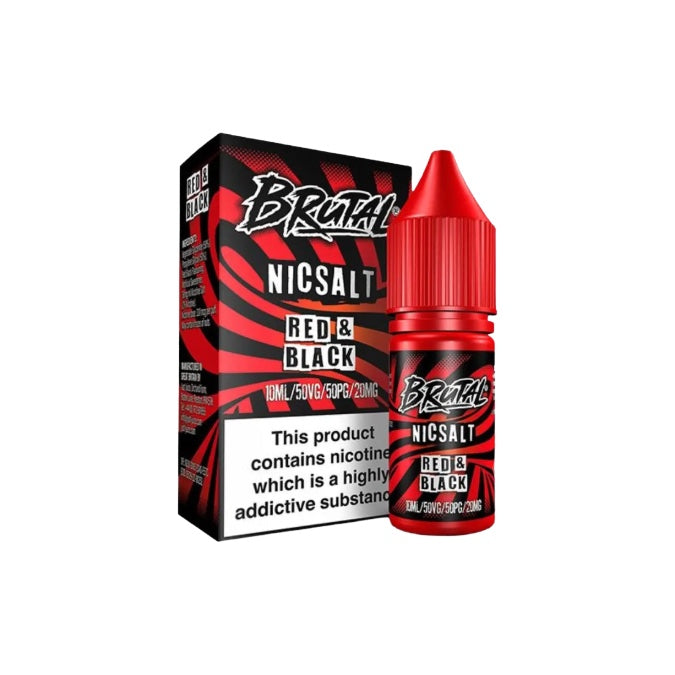 20mg Just Juice Brutal Drinks 10ml Nic Salt (50VG/50PG) - Flavour: Red & Black