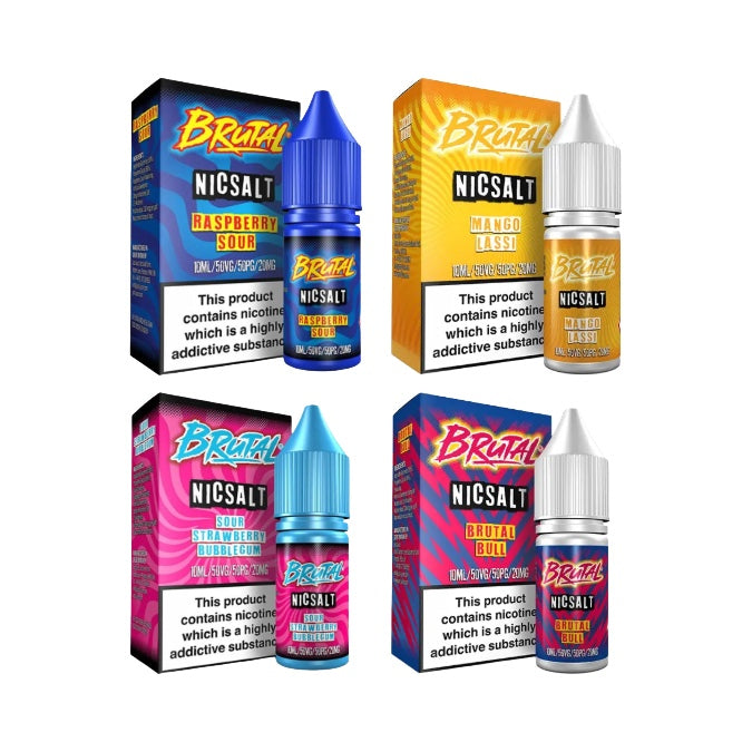 20mg Just Juice Brutal Drinks 10ml Nic Salt (50VG/50PG) - Flavour: Raspberry Sour