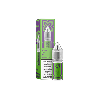 5mg Pod Salt Nexus 10ml Nic Salt (50VG/50PG) - Flavour: Blueberry Blackberry Lemonade