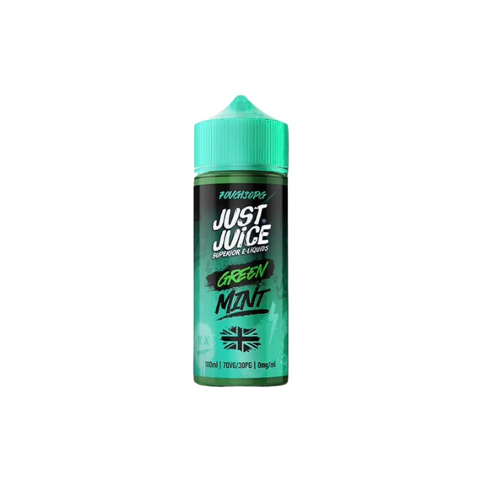 0mg Just Juice MINT 100ml Shortfill (70VG/30PG) - Flavour: Red Mint